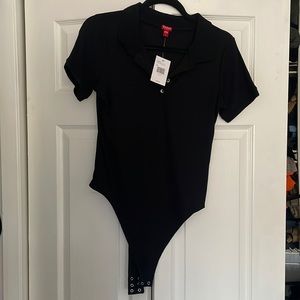 Guess black polo bodysuit